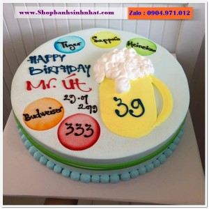 Bánh Sinh Nhật Hình Lon Bia Chai Rượu - LK09